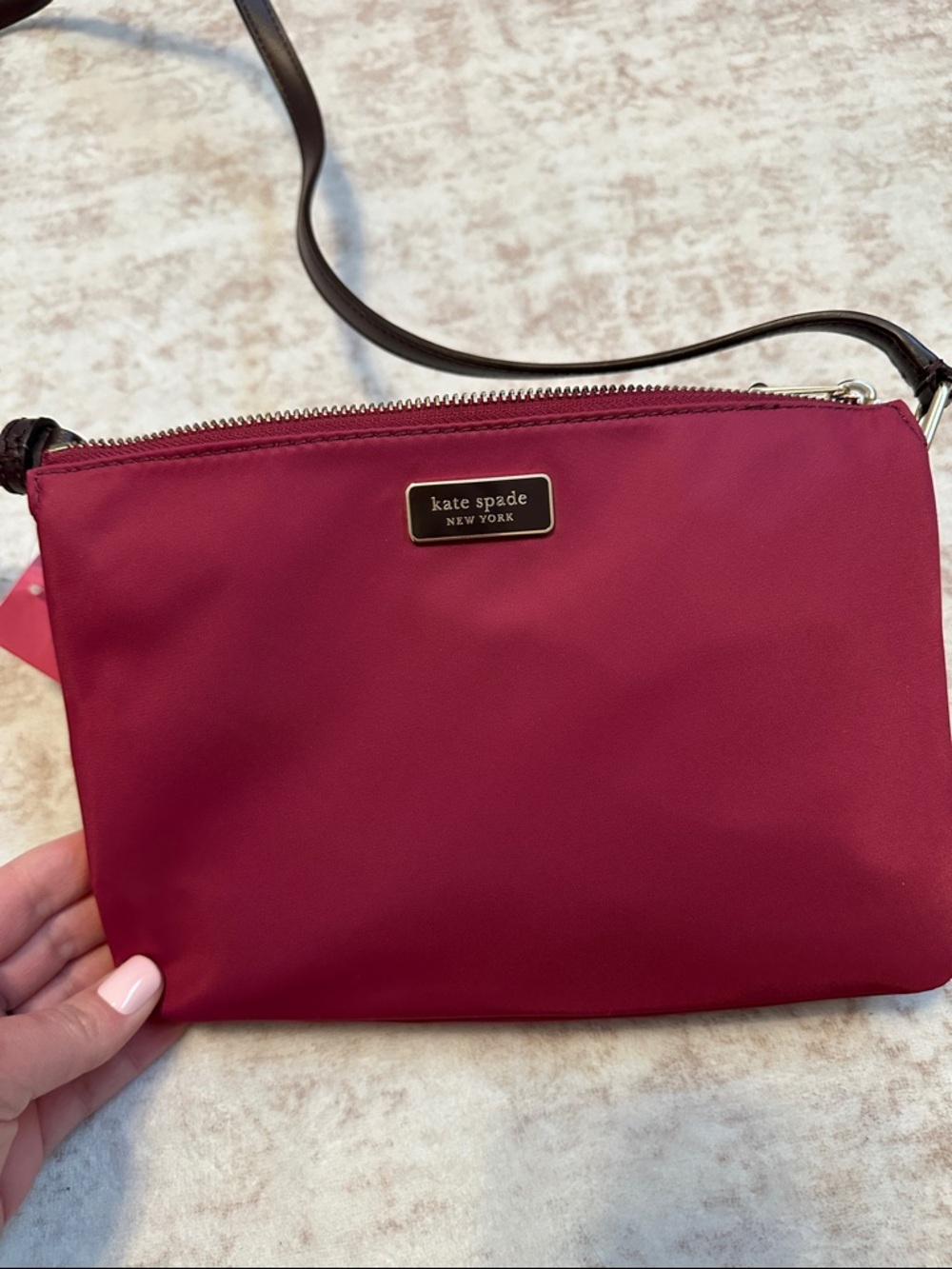 Kate Spade New Berry Crossbody with Brown Strap, Gold Accent